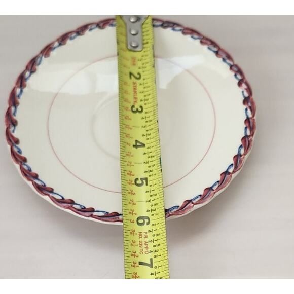 Vintage 1930s Vernon Kilns California Monterey Hand painted Saucers Set of 10